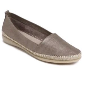 The FLEXX Moldova Pewter Metallic Espadrille